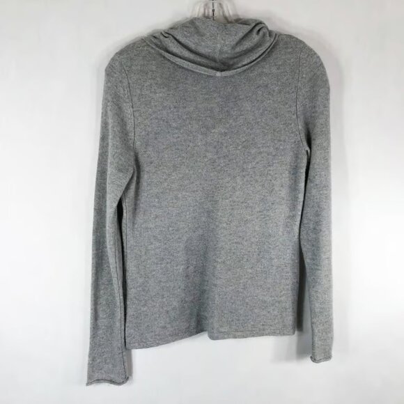Sutton Studio Cashmere Medium Sweater Gray Cowl Neck Long Sleeve Pullover - Picture 2 of 3